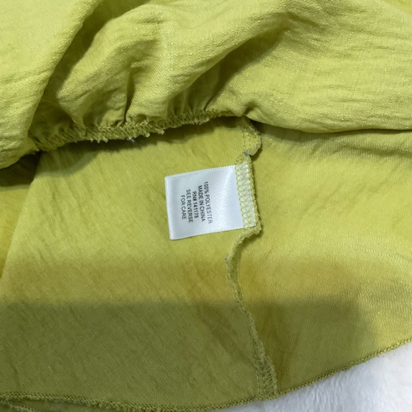 Kirious Los Angeles Vibrant Lime Green Ruched Crop Top Medium - Picture 6 of 6